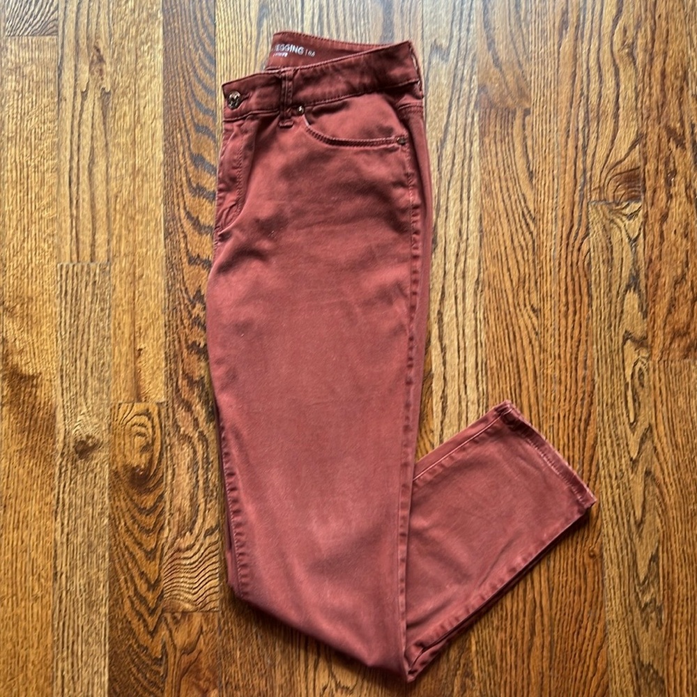 Chico’s Platinum rust colored jeggings, size 6 petite - Picture 2 of 7